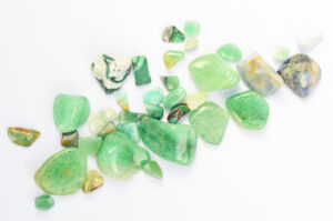 Green gemstones polished healing stones lucky stones
